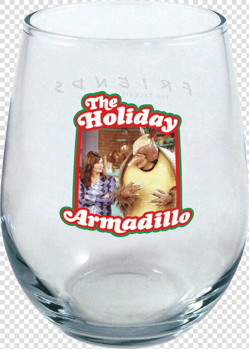 Friends Holiday Armadillo Stemless Wine Glass   Holiday Armadillo  HD Png DownloadTransparent PNG