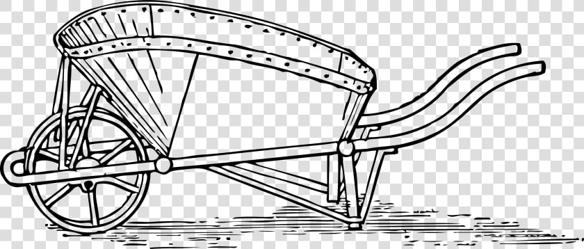 Coal Barrow Clip Arts   Wheelbarrow Clipart Black And White  HD Png DownloadTransparent PNG