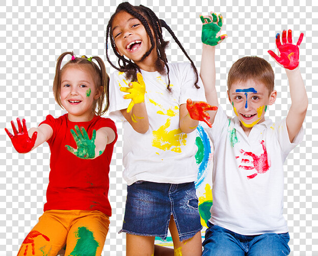 Children Playing With Paint   Children With Paint  HD Png DownloadTransparent PNG