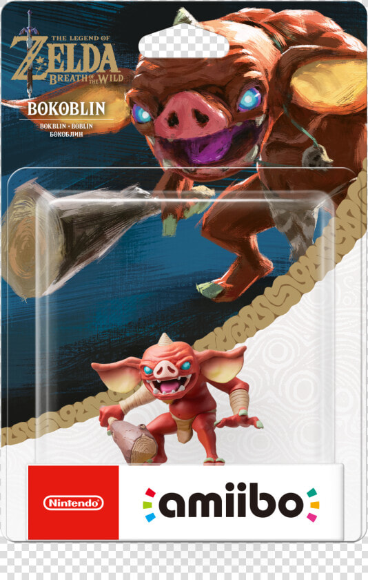 Voici Un Aperçu De La Cartouche Switch Américaine   Amiibo Zelda Breath Of The Wild Bokoblin  HD Png DownloadTransparent PNG