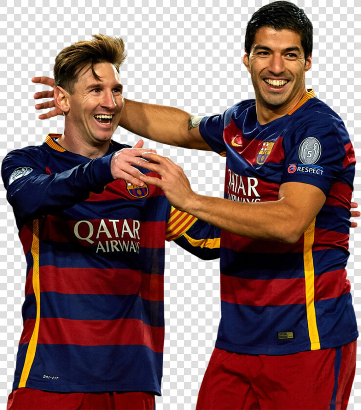 Lionel Messi  amp  Luis Suarez Render   Lionel Messi Luis Suarez  HD Png DownloadTransparent PNG