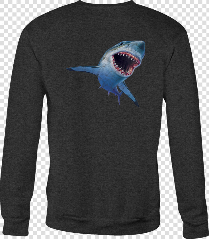 Crewneck Sweatshirt Great White Shark Shirt For Men   Great White Shark  HD Png DownloadTransparent PNG