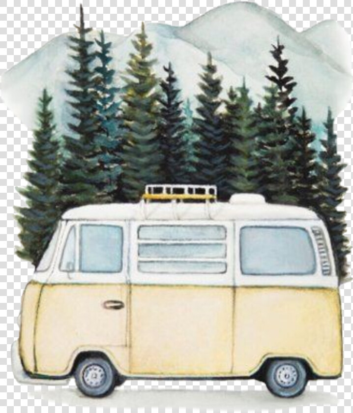  camper  van  wanderlust  camping  travel  tour  png   Vw Bus Adventure Awaits  Transparent PngTransparent PNG