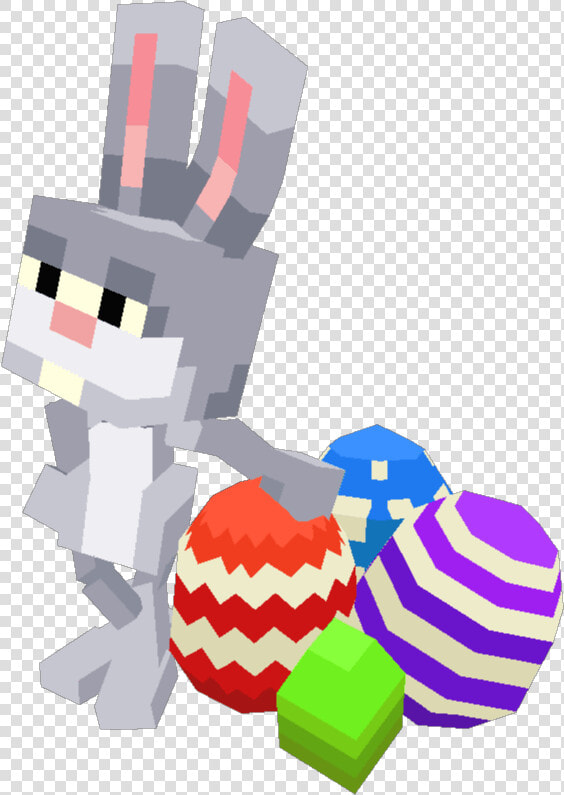 Character Pixel Rabbit Low Poly 3d Model 1 V   Rabbit Voxel  HD Png DownloadTransparent PNG