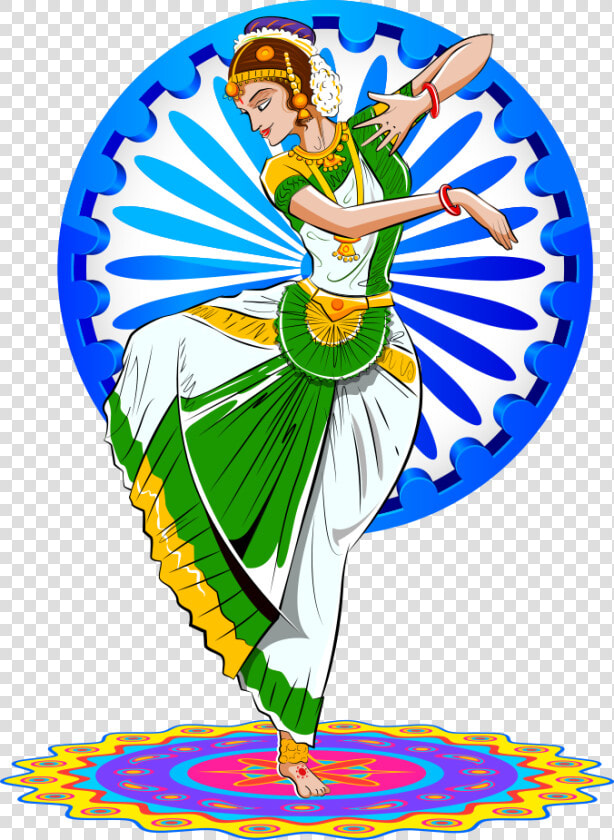 26 Vector Parade Dancing January Delhi Woman Clipart   Independence Day 15 August  HD Png DownloadTransparent PNG