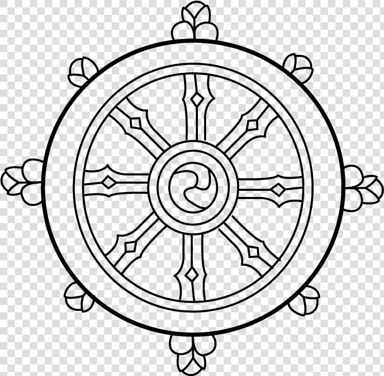 Dharma Wheel Buddhism Symbol  HD Png DownloadTransparent PNG