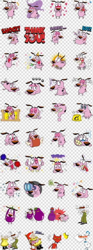 Courage The Cowardly Dog Whatsapp Stickers  HD Png DownloadTransparent PNG