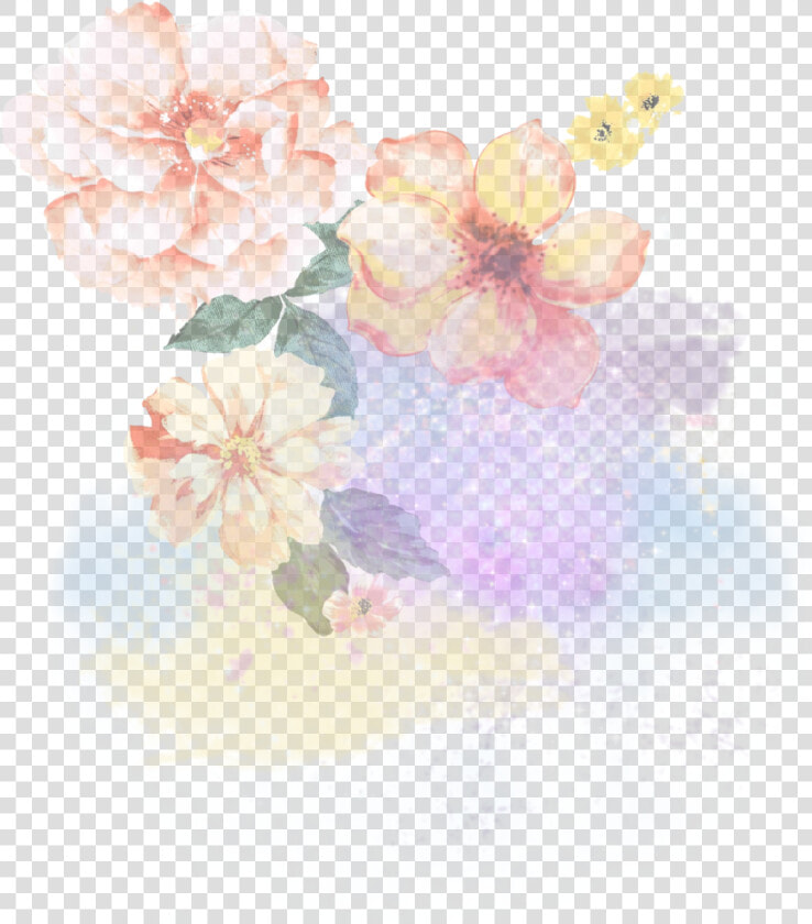  flower  galaxy  background  remix  vjaii   Flower Watercolor Pattern Png  Transparent PngTransparent PNG