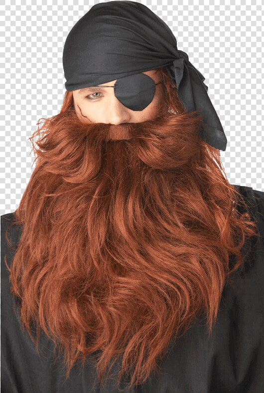 Red Pirate Beard And Moustache   Pirate Mustache And Beard  HD Png DownloadTransparent PNG