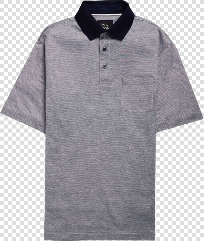 Polo Shirt Transparent Png   Grey Polo Shirt With Black Collar  Png DownloadTransparent PNG