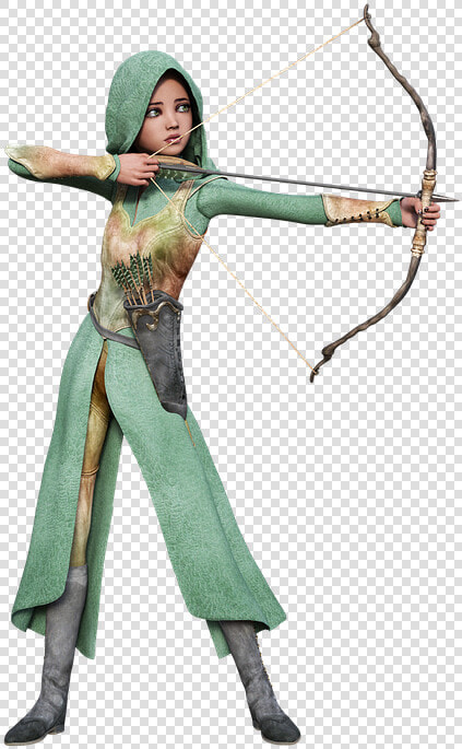 Fee  Elf  Arch  Arrow  Objectives  Quiver  Fairy  Fae   Woman Archer Silhouette Png  Transparent PngTransparent PNG