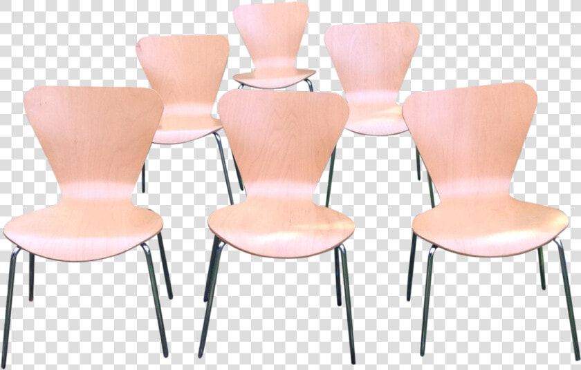 Vintage Arne Jacobsen Style Chairs   Chair  HD Png DownloadTransparent PNG