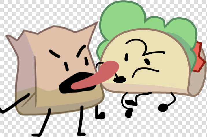 Barf Bag And Taco   Taco Battle For Dream Island  HD Png DownloadTransparent PNG