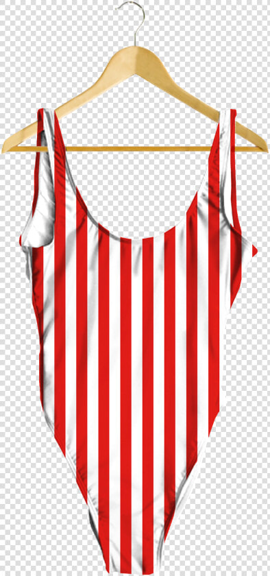 Red  amp  White Striped One piece   Green And White Striped One Piece Swimsuit  HD Png DownloadTransparent PNG