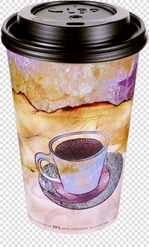 12oz Disposable Paper Coffee Cup With Lid  HD Png DownloadTransparent PNG