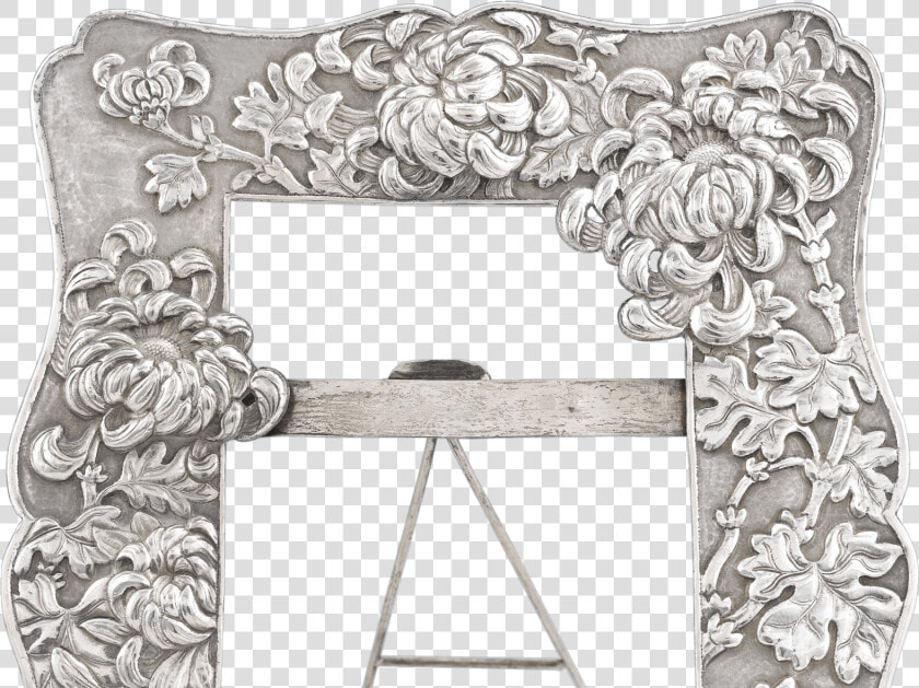 Chinese Export Silver Frame   Antique Silver Photo Frame  HD Png DownloadTransparent PNG