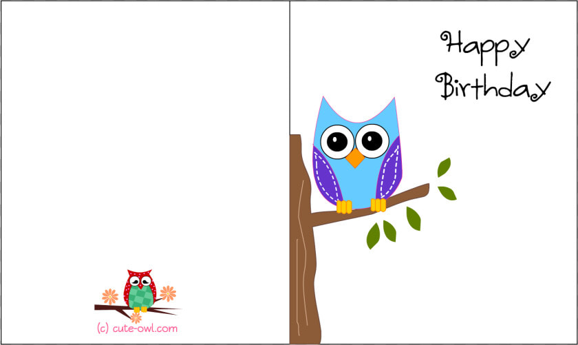 Free Printable Cute Owl Birthday Cards Inside Birthday   Happy Birthday Printable Card For Friend  HD Png DownloadTransparent PNG