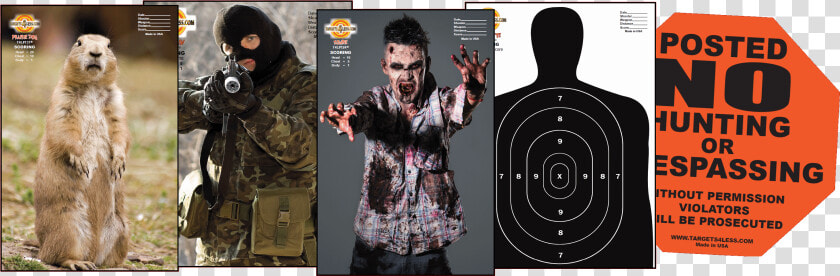 Targets 4 Less   Paper Targets   Paper Shooting Targets   Paper Zombie Archery Targets  HD Png DownloadTransparent PNG