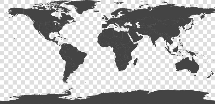 Transparent Maps Flat   Flat Earth Map Black And White  HD Png DownloadTransparent PNG