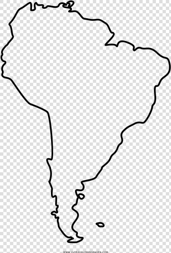 South America Coloring Page   Sudamerica Para Dibujar  HD Png DownloadTransparent PNG