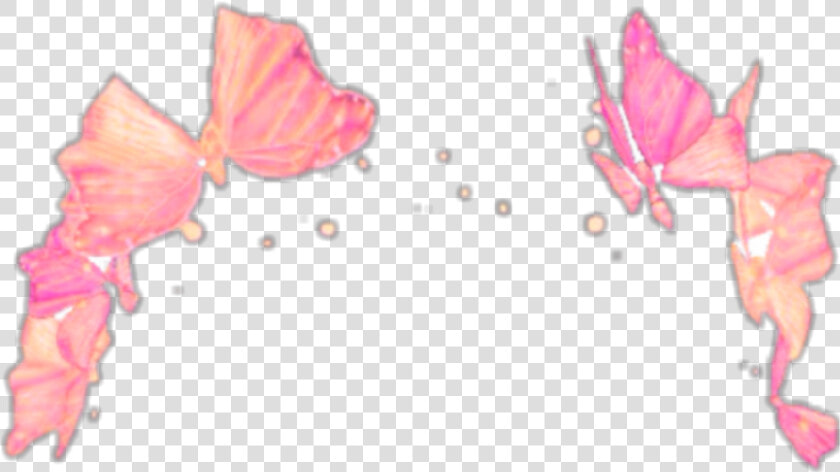  snapchat  crown  butterflies  aesthetic  filter   Transparent Yellow Flower Crown  HD Png DownloadTransparent PNG