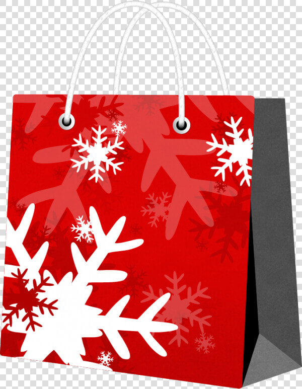 Bolsa Con Copos De Nieve   Christmas Gift Paper Bags  HD Png DownloadTransparent PNG