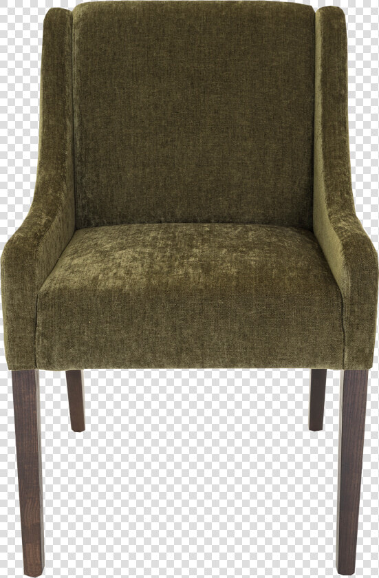 Front View Of Organic Green Luxurious Upholstered Chair   Chair  HD Png DownloadTransparent PNG