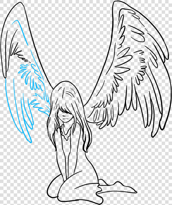 How To Draw Fallen Angel   Drawing Sketch Fallen Angel  HD Png DownloadTransparent PNG