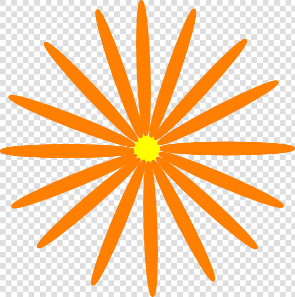 Orange Daisy Svg Clip Arts   Estrella De 25 Puntas  HD Png DownloadTransparent PNG