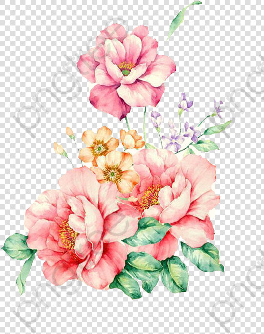 Free Commercial Use Clipart Flower Floral Watercolor   Water Paint Flower Png  Transparent PngTransparent PNG