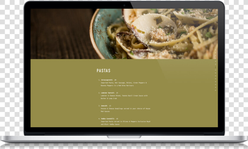 Restaurant Website Olives And Peppers Bootstrap Desgin   Online Advertising  HD Png DownloadTransparent PNG