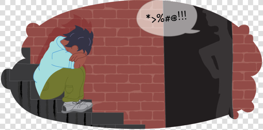 Upset Kid Crying On Stairs While Adult Swears At Them   Physical Abuse Child Abuse  HD Png DownloadTransparent PNG