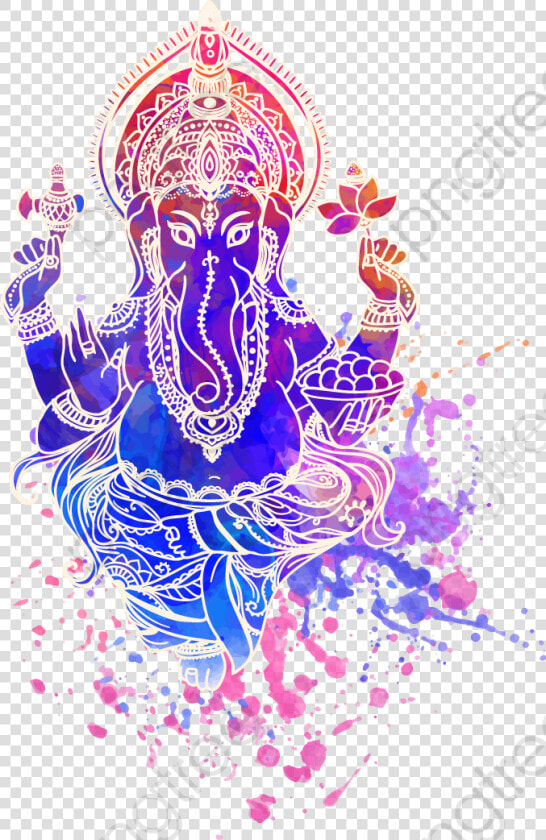 Ganesha Ink Elephant Head   Ganesha Transparent Png  Png DownloadTransparent PNG