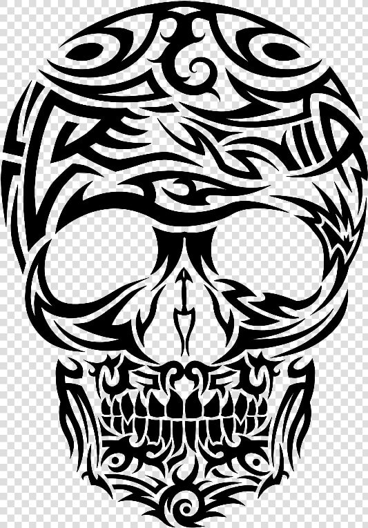 Tribal Skull Png   Skull Tattoo Png  Transparent PngTransparent PNG