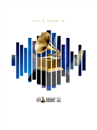 61st Annual Grammy Awards Logo  HD Png DownloadTransparent PNG