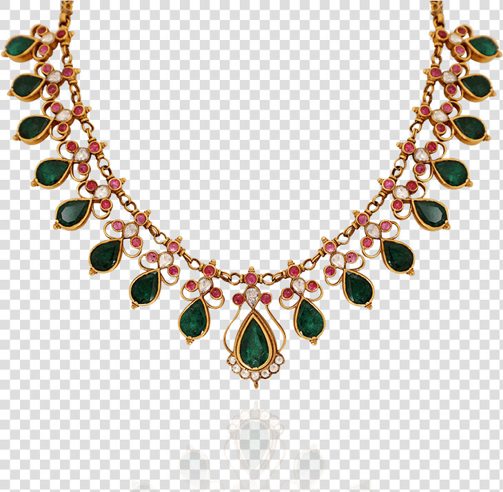 Ethnic Emerald Gold Necklace  HD Png DownloadTransparent PNG