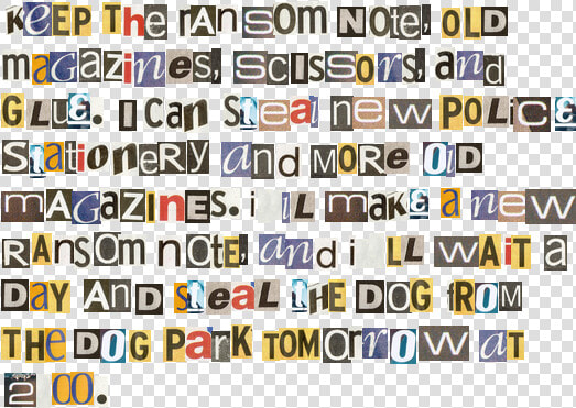 Ransom Note Example  HD Png DownloadTransparent PNG