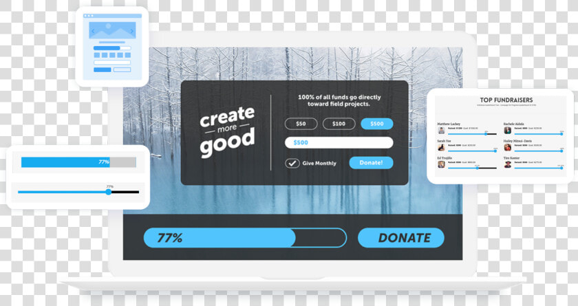 Beautiful Donation Forms For Nonprofits   Web Design Donation Progress Bar  HD Png DownloadTransparent PNG