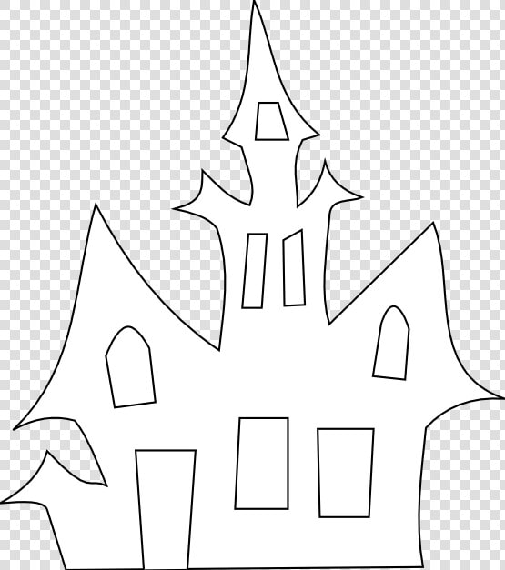 Clip Art Haunted Houses Clip Art   Black And White Clip Art Of A Haunted House  HD Png DownloadTransparent PNG