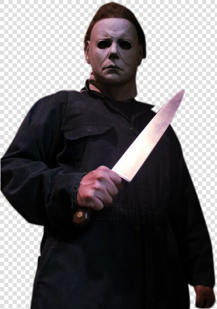 Halloween Michael Myers Holding Knife  HD Png DownloadTransparent PNG