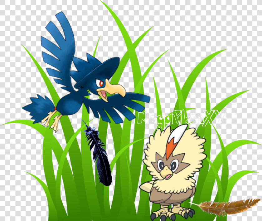  find A Murkrow Feather In The Wild  find A Fletchling   Grass Clip Art  HD Png DownloadTransparent PNG