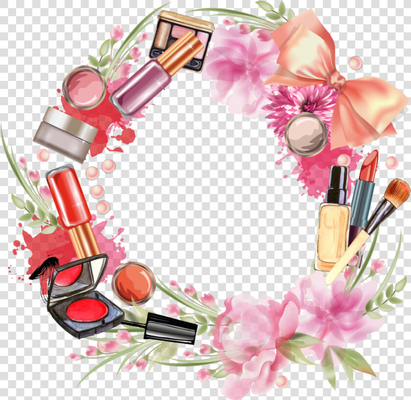  sticker  frame  border  circle  roundframe  makeup   Cosmetics Clipart Png  Transparent PngTransparent PNG