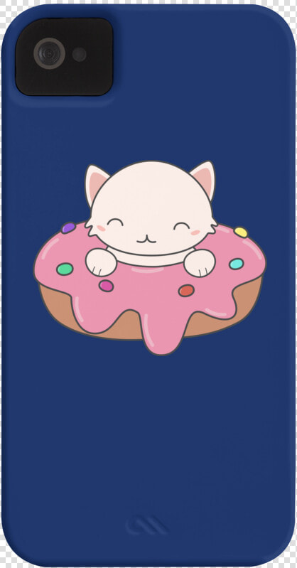 Kawaii Cute Cat On A Donut Barely There Phone Case   Mobile Phone Case  HD Png DownloadTransparent PNG