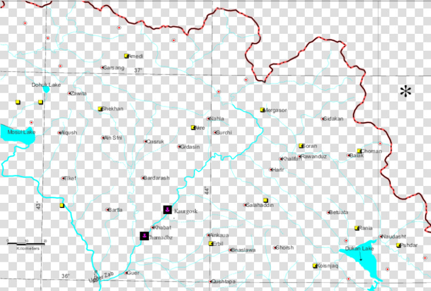 Download Map Of Iraq Showing The Studying Sites On   Atlas  HD Png DownloadTransparent PNG