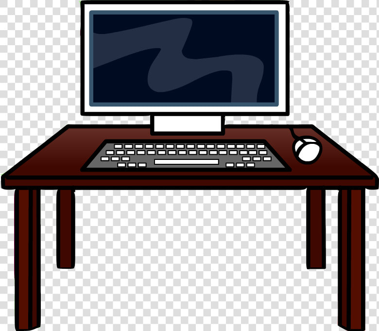 Transparent Desk Png   Computer On Desk Png  Png DownloadTransparent PNG