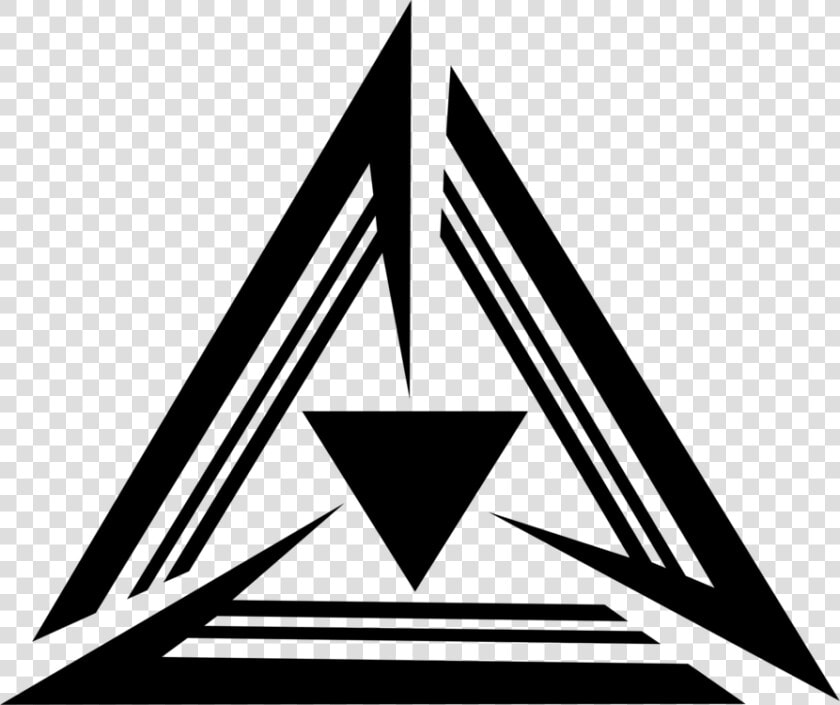 Triangle symmetry angle   Triangle Logo Clipart Black And White  HD Png DownloadTransparent PNG