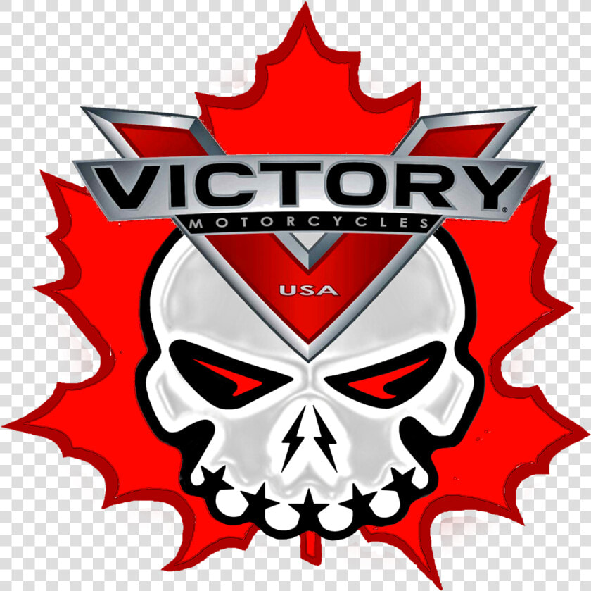 Skull  Logo  Maple Leaf On Trans Background class   Victory Motorcycles  HD Png DownloadTransparent PNG