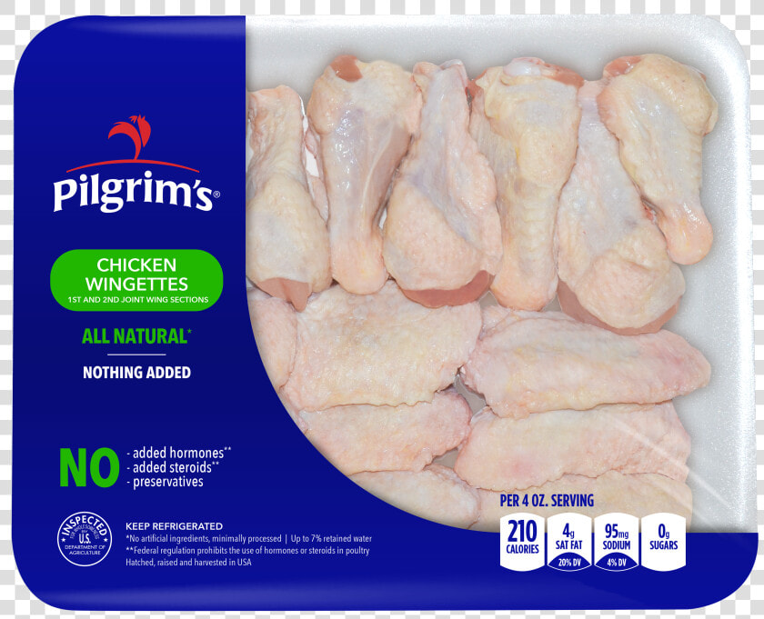 1st  amp  2nd Joint Wing Sections   Chicken Meat  HD Png DownloadTransparent PNG