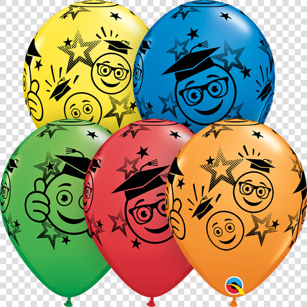 Qualatex Graduation Cap Smiley Emoji Around   Ballagási Lufik Fiuknak  HD Png DownloadTransparent PNG