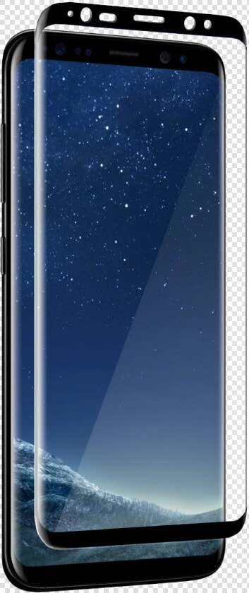 Samsung Galaxy S 8 Curved Black Tempered Glass Title   Samsung S8 Glass Black  HD Png DownloadTransparent PNG